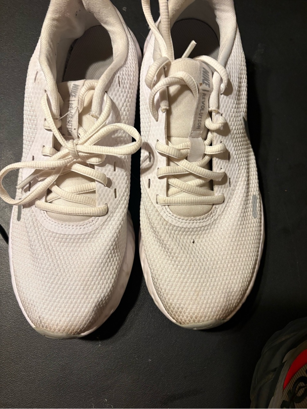 Nike Revolution White Mesh Running Sneakers